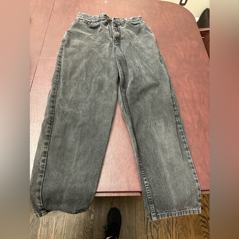 Womens black washed jeans